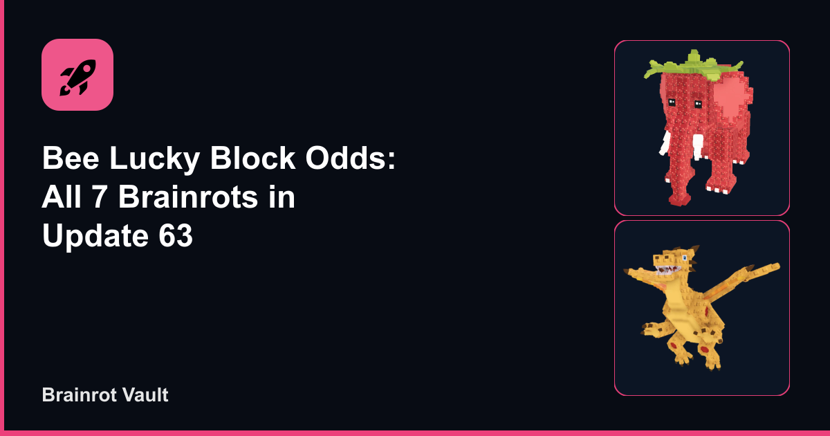 Bee Lucky Block Odds: All 7 Brainrots in Update 63